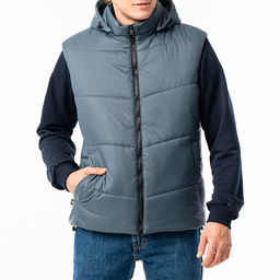 RODOS Жилет мужской осень/весна М-285 Серо-голубой