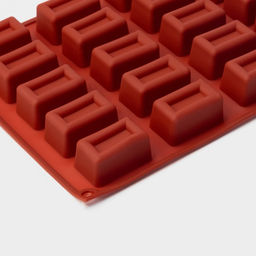 Форма для выпечки Доляна Сладости.Батончик, силикон, 30?17?2 см (4?2.3?2 см), 25 ячеек, коричневая  фото 4