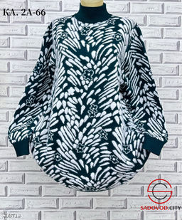 Туника, альпака с принтом