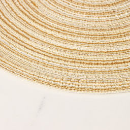 Салфетка сервировочная на стол Доляна Дуо, d=30 см, цвет бежевый  фото 3