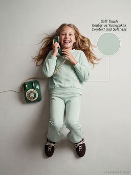 Soft Touch K?z ?ocuk Sweatshirt ve E?ofman Alt?