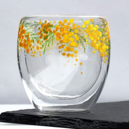 Стакан с двойными стенками Нежная мимоза, 250 мл