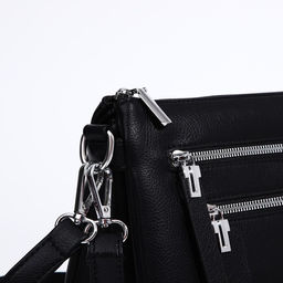 Сумка кросс-боди на молнии, 3 наружных кармана, цвет чёрный - Simaland фото 5