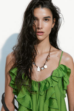 Vestido de tirantes con volantes decorativos - H&m фото 2