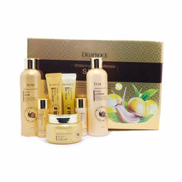 DEOPROCE  Набор WHITENING AND ANTI-WRINKLE SNAIL 4 SET