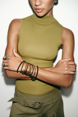 PACK PULSERAS EL?STICAS BRILLOS / Gris antracita