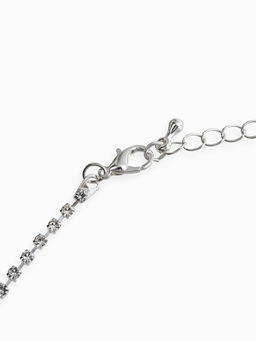 Набор 2 пред-а: серьги, колье "Вечерний шик" капля ажурная, цвет бело-красный в серебре