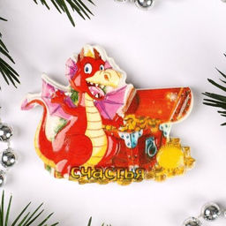 Магнит Дракон / J-4 /уп 24/720/ Символ года 2024 - Галеонтрейд фото 4