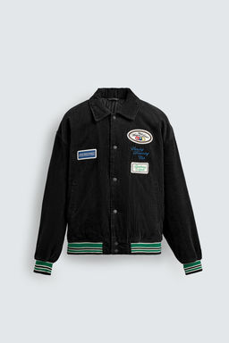 CORDUROY JACKET WITH EMBROIDERED PATCHES - Zara фото 8