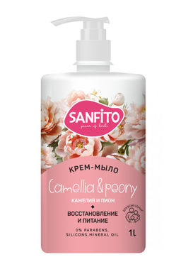 SANFITO жидк.мыло-крем 1000мл Камелия и пион Восстановление и питание