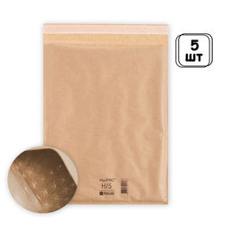 Набор крафт-конвертов с воздушно-пузырьковой плёнкой MailPRO H/5, 27 х 36 см, 5 штук, kraft