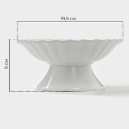 Подставка для десертов Magistro «Цветок», d=21.5 см, фарфор, белая