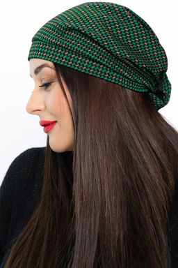 Чалма с бантом (зелено-бежевая) ЧБ4-23М