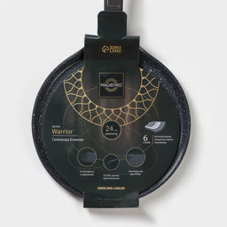 Cковорода блинная Magistro Warrior, d=24 см, h=1,6 см, антипригарное покрытие, индукция