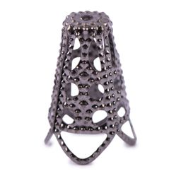 Zlatka Розетка для бус DC-004/5 16 мм 2 мм 5 шт №03 под черный никель