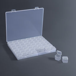 Органайзер для хранения мелочей, 56 ячеек, 21×17.2×2.5 см, прозрачный