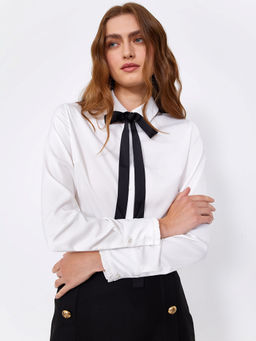 Рубашка с декоративным бантом B2886/snowdrop - Emka фото 3