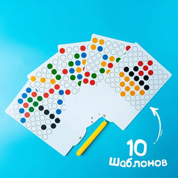 Планшет-мозаика магнитный для рисования Пуговки, 49 ячеек - Эврики фото 5