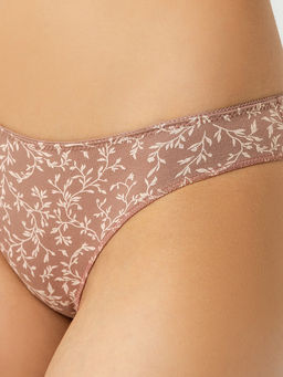 Цена за 2 штуки! Трусы женские слипы в кофейном оттенке с рисунком - Mark formelle фото 3