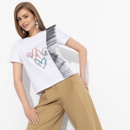Футболка с декором из сетки Завоюй меня (heart) CHARUTTI  фото 6