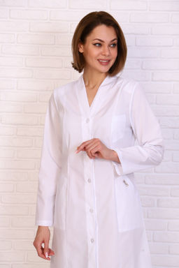 Халат женский 192 CVC. Цвет: белый - Стильб фото 5
