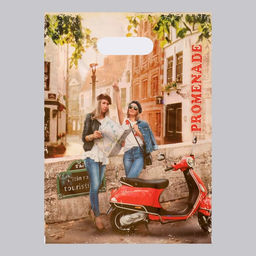 Цена за 50 шт. Пакет «Прогулка» полиэтиленовый с вырубной ручкой, 50 мкм, 30×40 см