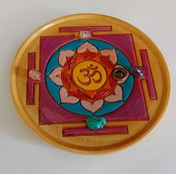 Подставка под благовония Шри Янтра символ изобилия и процветанияручная роспись - Сандаловый дом фото 2