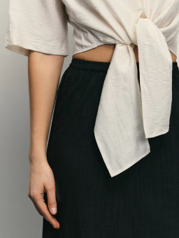 Блузка из вискозы с завязками / Zarina фото 7