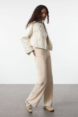 TRENDYOLMILLA Siyah Kadife Straight/Duz Kesim Dokuma Pantolon TWOAW25PL00104  фото 2