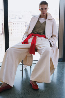 LEATHER BALLET FLATS - Zara фото 8