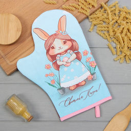 Варежка-прихватка Этель Светлая пасха 20х28см,саржа, 100% х/л, ватин 250г/м2