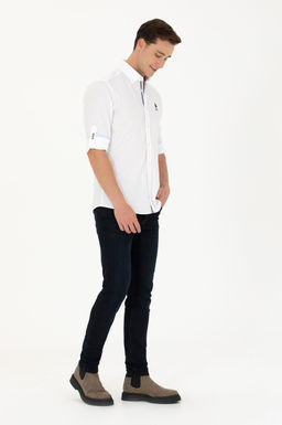 U. S. Polo Assn / Мужская белая рубашка с длинным рукавом - U.s. polo assn фото 18