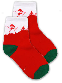 Детские носки 3-5 лет (15-18) см. Christmas Снеговик