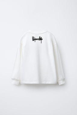 T-SHIRT WITH RAISED SLOGAN - Zara фото 2