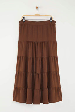 TRENDYOLMILLA Beyaz Pamuklu Dokulu Kumas Maxi Boy Dokuma Etek TWOSS25ET00029  фото 16
