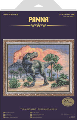 Набор для вышивания PANNA Золотая серия J-7216 Тираннозавр 30 х 22.5 см