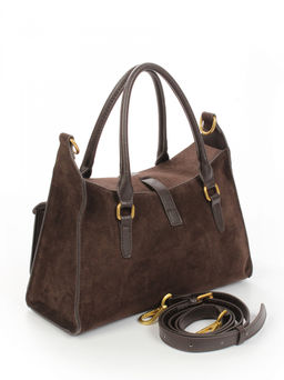 LACCOMA сумка АМ2276-Ф-шоколадный натуральная замша хлопок