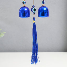 Музыка ветра от сглаза «Павлин хвост-веер», с кисточкой, 2 колокольчика, 28 см