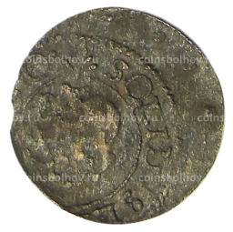 Солид 1634-1654 года Шведская оккупация Риги  Королева Кристина