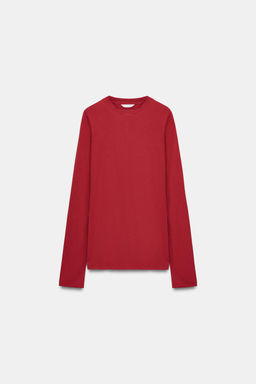 COTTON LONG SLEEVE T-SHIRT - Zara фото 6