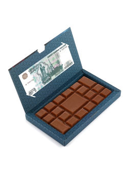 Цена за 5 шт. Коробка для шоколада с местом для денег «Успехов», 20×2×12 см