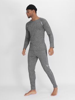 Комплект мужского термобелья без начеса серого цвета 2214Sr - FUYOUKAI фото 2