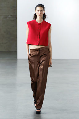 ZW COLLECTION BUTTONED WAISTCOAT TOP - Zara фото 3