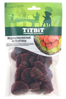 Титбит Медальоны мясные из телятины Меню от Шефа 80 г 4690538022313