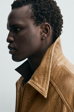LEATHER JACKET WITH POCKETS - Zara фото 14