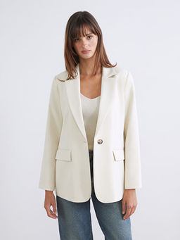 Krep Kad?n Blazer Ceket
