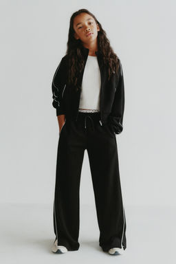 TROUSERS WITH MODAL AND CONTRASTING TRIM - Zara фото 5
