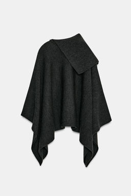 ASYMMETRIC NECK WOOL CAPE - Zara фото 9