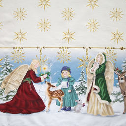 Набор новогодний Christmas time: скатерть 150×110 см +/-3 см с ГМВО, салфетка 40×40 см-4 шт., 100% хлопок
