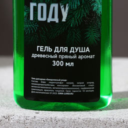 Новогодний подарочный набор косметики «Самому лучшему мужчине»: гель для душа 250 мл и мочалка для тела, Чистое счастье